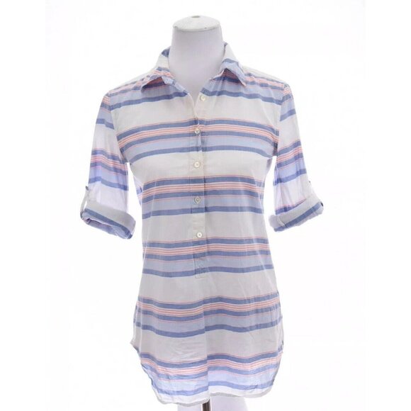 J Crew Womens Popover Button Up Tunic Shirt Roll Tab Lightweight Blue Sz XXS 2XS - Picture 1 of 12